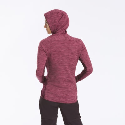 Polar turystyczny damski Quechua MH520 Light Rodzaj Z kapturem