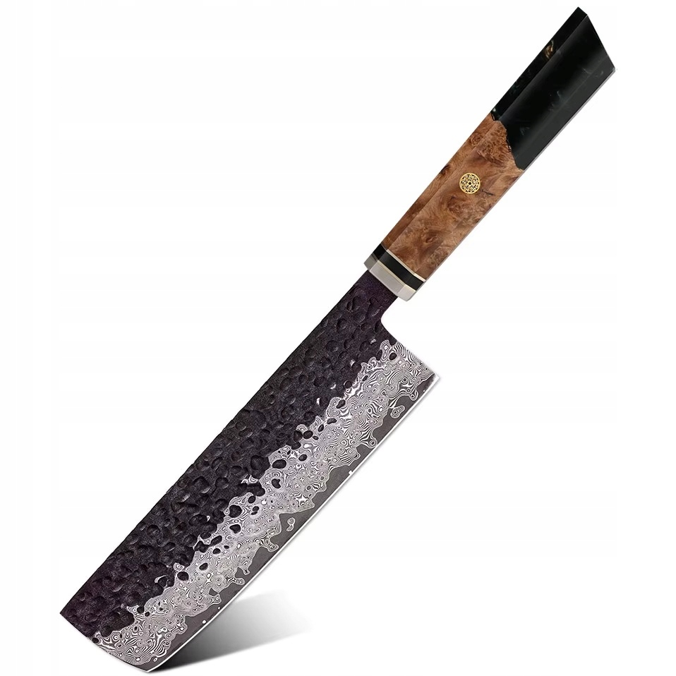 Damaškový kuchynský nôž Airi Nakiri/Zelená KP-37315