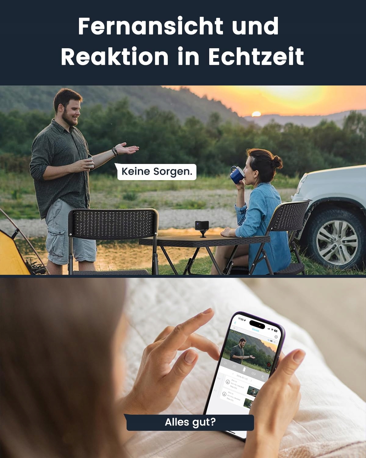 BEXTGOO Kamera 4G LTE z SIM Bezprzewodowa 5200mAh AI Detekcja Ruchu — miniatura 8