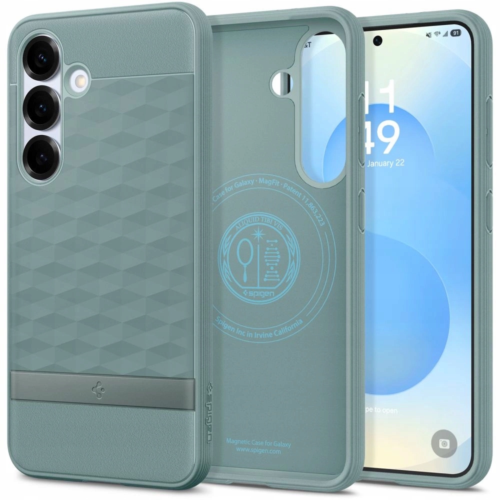 Pouzdro Caseology Parallax Mag MagSafe na Samsung Galaxy S25+ zelené