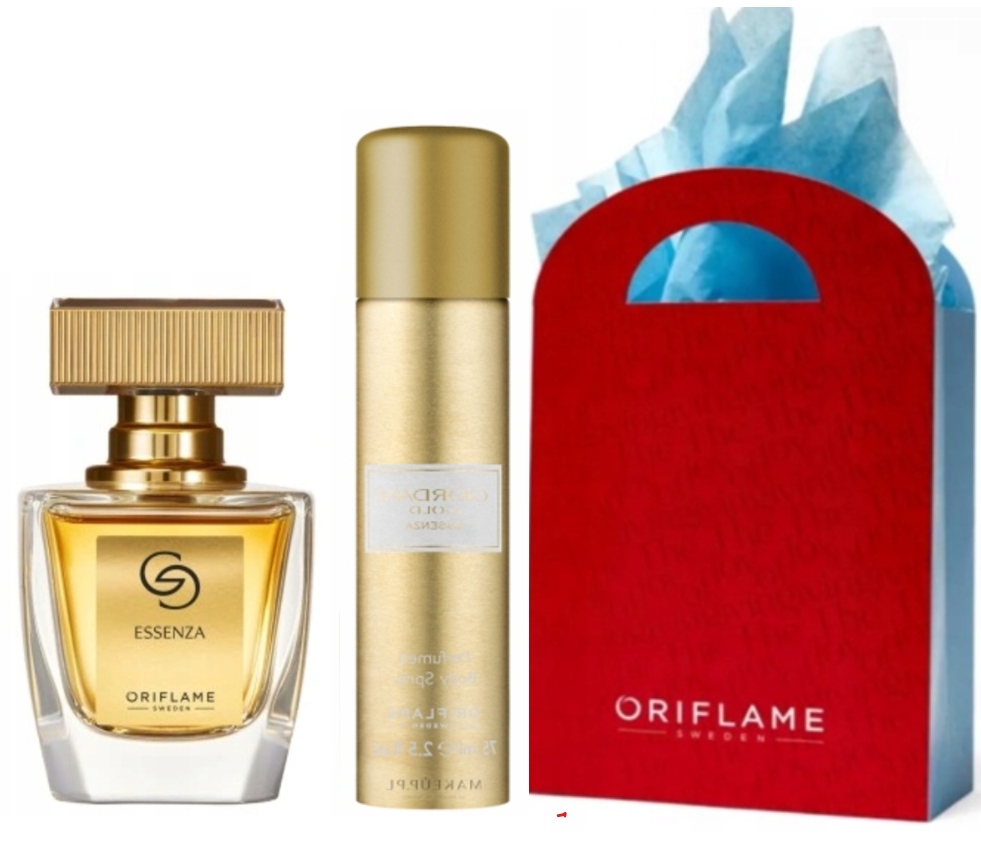 Oriflame Set Giordani Gold Essenza parfém deodorant taška