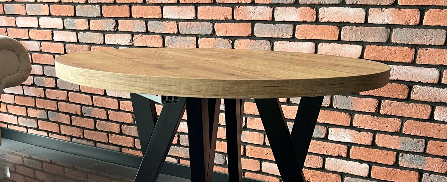 OKRĄGŁY STÓŁ PERO 110/210 rozkładany LOFT Materiał blatu płyta laminowana