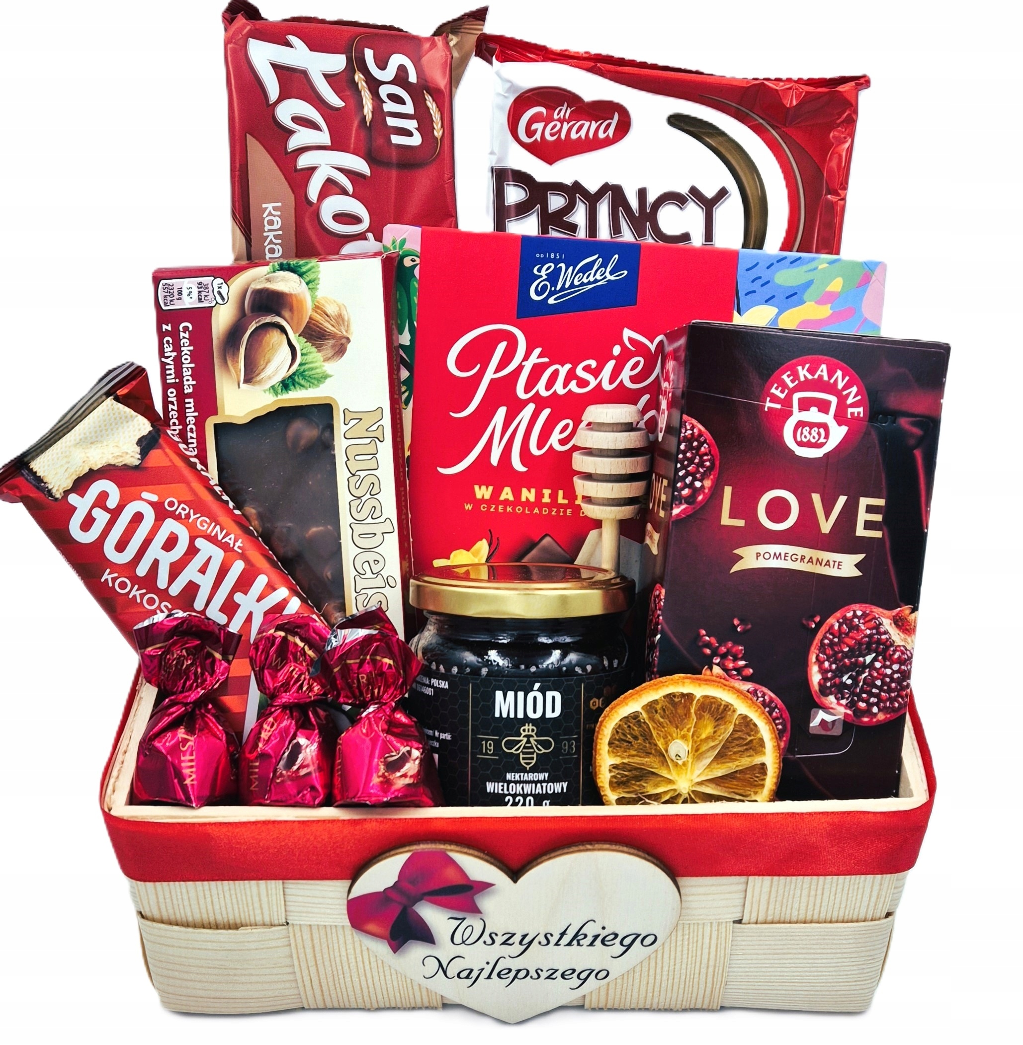 Dárkový koš Sada sladkostí Dárek Narozeniny Jmeniny Med 30 40 50 60