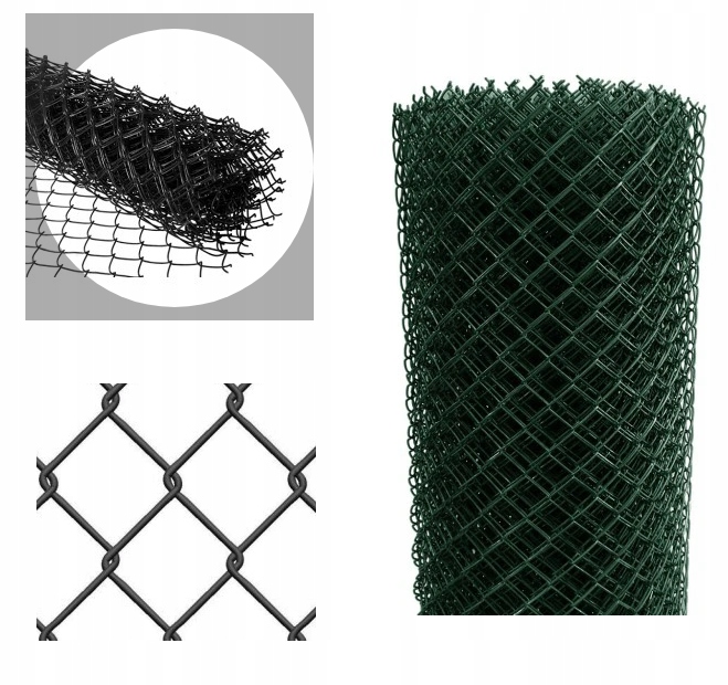 SIATKA ogrodzeniowa POWLEKANA ZIELONA 1,8m wys 10m