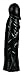 DUDO Realistyczny Dildo Czarny 18 cm Bez Kulek — miniatura 2