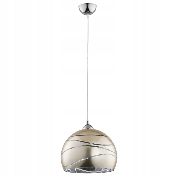Stropní osvětlení Narvi Chrom kovová koule na kabelu do kuchyně