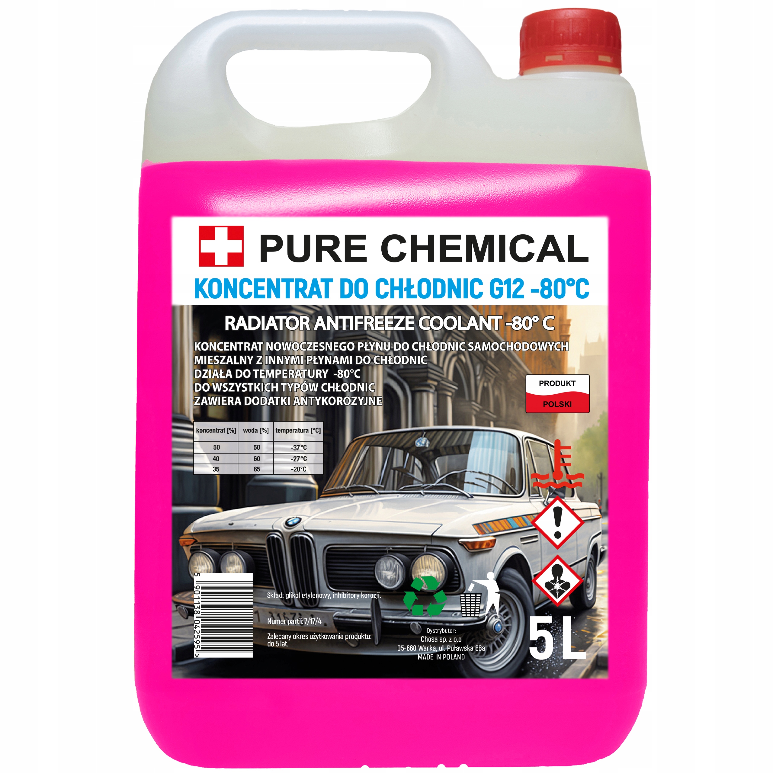 

Koncentrat Płynu Do Chłodnic G12/G12+ -80°C 5L