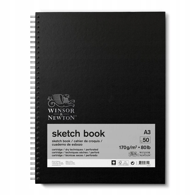 Skicář Winsor & Newton Sketch Book Spiral, A3 50 listů