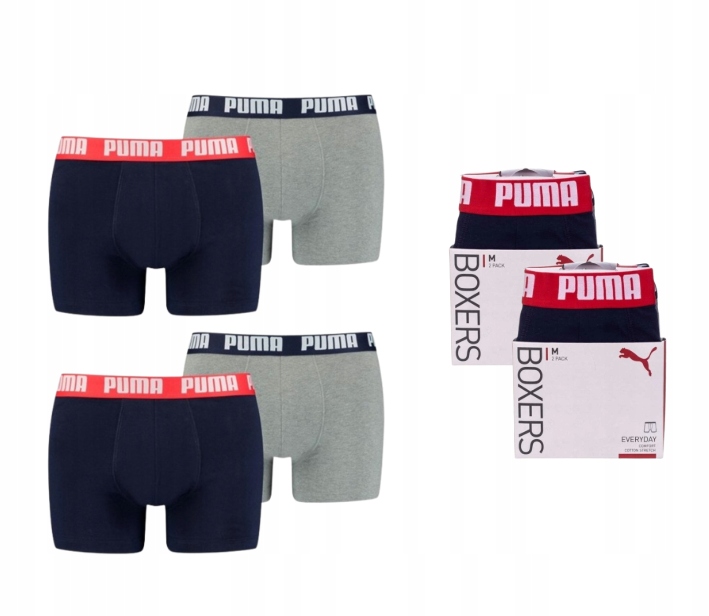 Pánské boxerky slipy Puma basic Bavlna 4PAK M