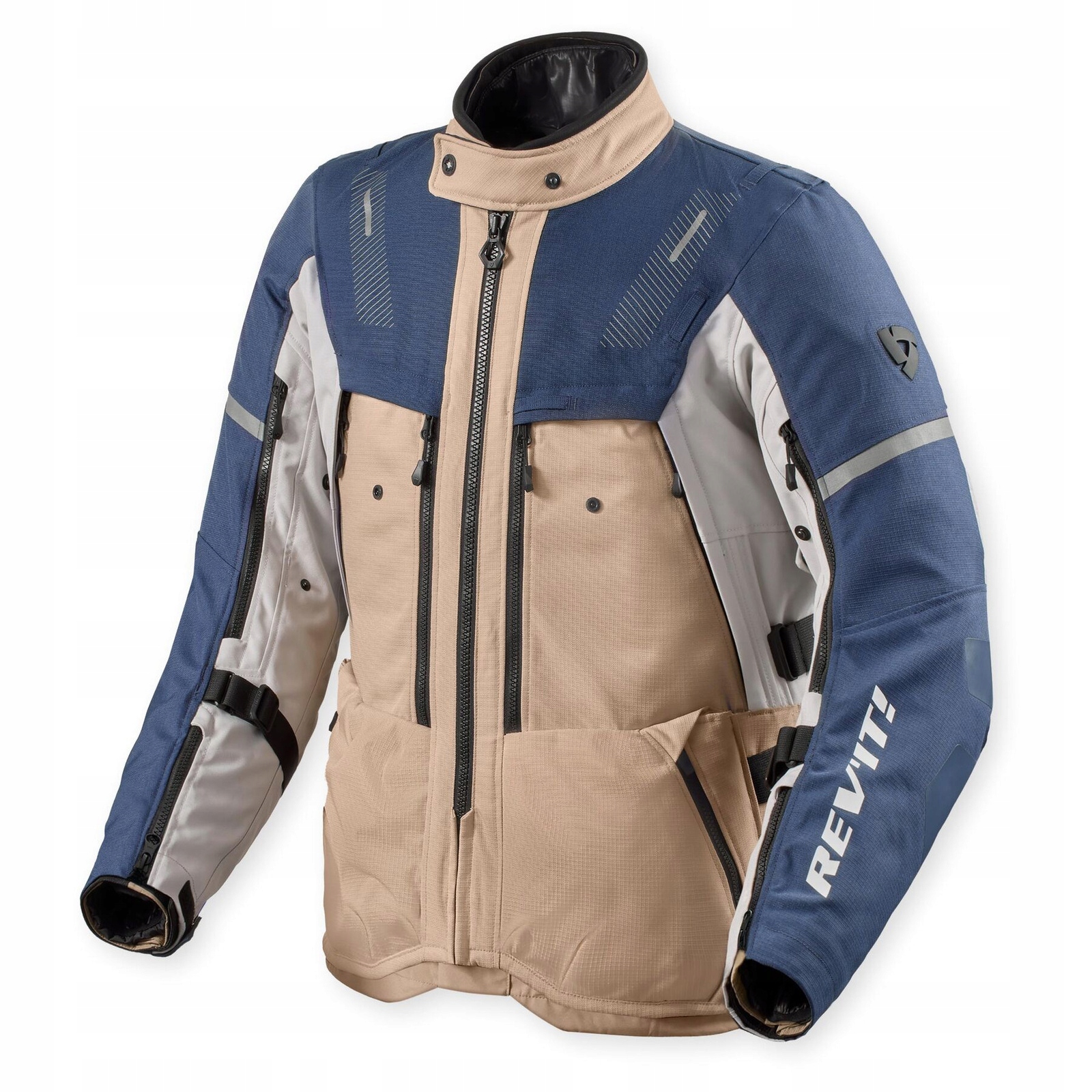 Motocyklová bunda Rev'it Sand 5 H2O hnedo-modrá XL