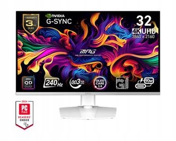 Msi Gaming monitor Mpg 321URXW Qd-oled, 31,5" QD-OLED/4K 3840x2160/240Hz