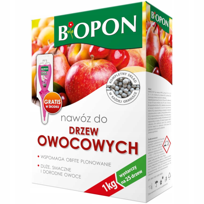 

Nawóz Biopon 1828 granulat do drzew owocowych 1kg