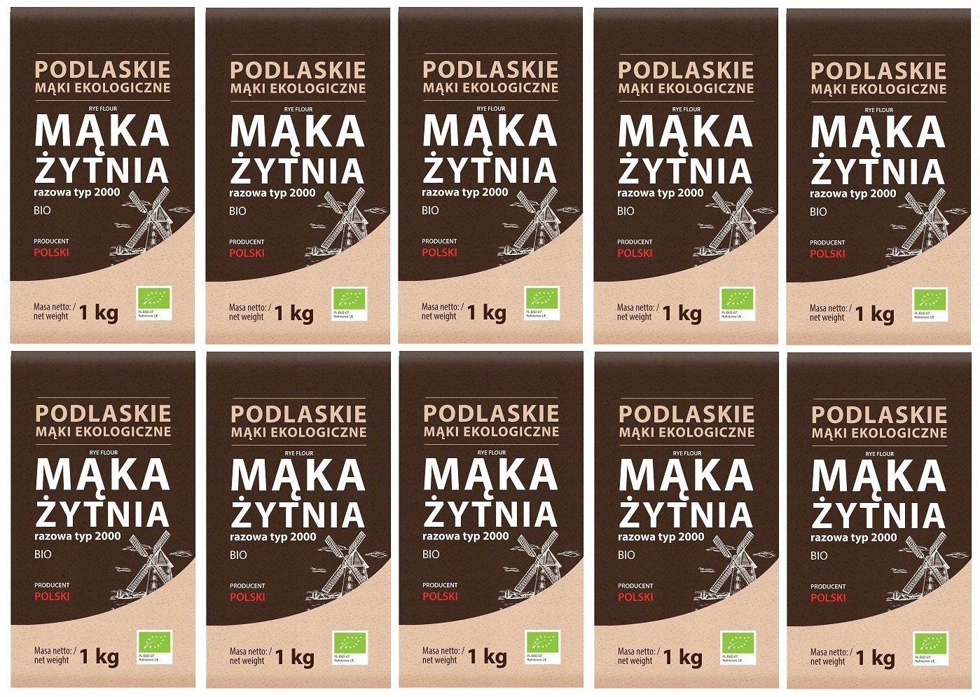 Mąka Żytnia Razowa Typ 2000 Biolife 10kg (10x1kg)