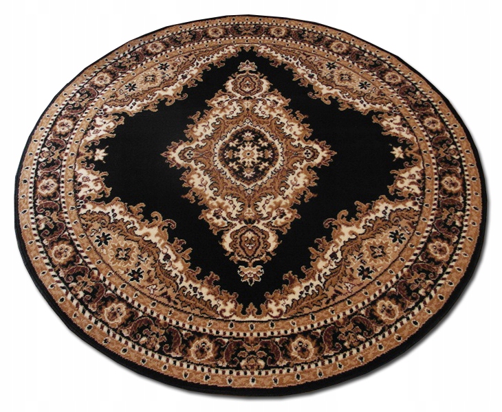

Dywan Tradycyjny Czarny Alfa Koło Okragły 160 cm