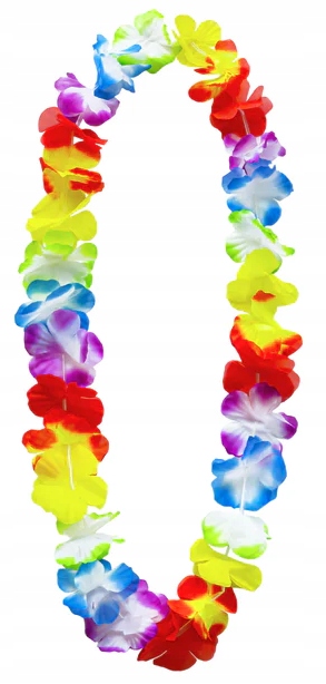 NASZYJNIK hawajski WIANEK aloha party z kwiatami panieński