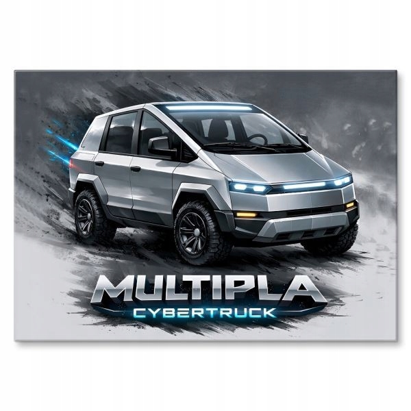 Plakát z kovu dekor ozdoba plech dárek auto Multipla Cybertruck