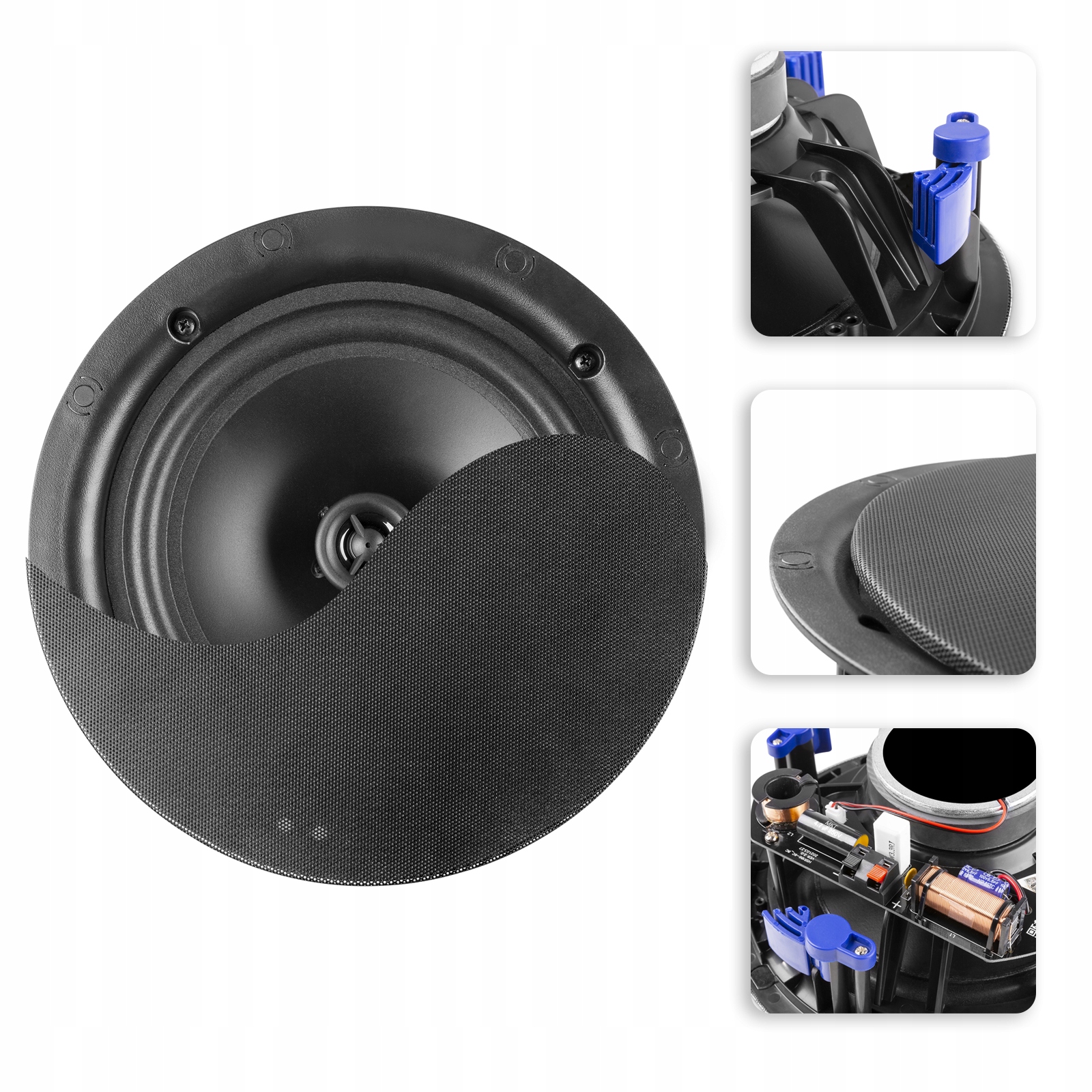 

Głośnik sufitowy 1szt czarny 5,25" 8Ohm Pd