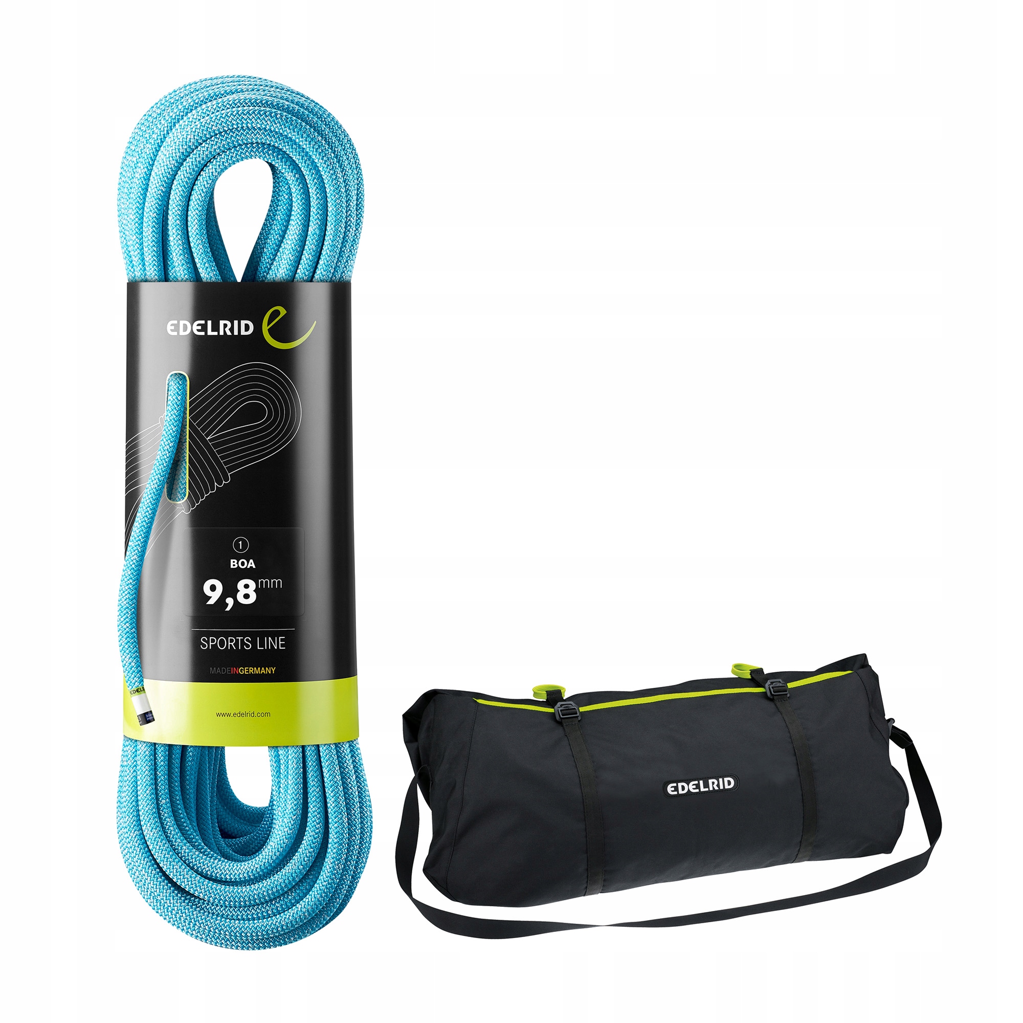 Lezecké lano Edelrid Boa Seilsack 9.8 blue 50 m
