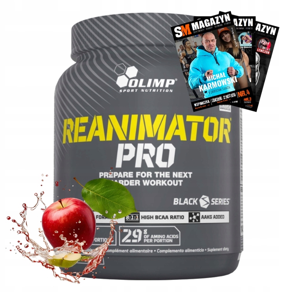 Olimp Reanimator Pro 1425 g Aakg Bcaa Taurin Sacharidy Masa Svaly