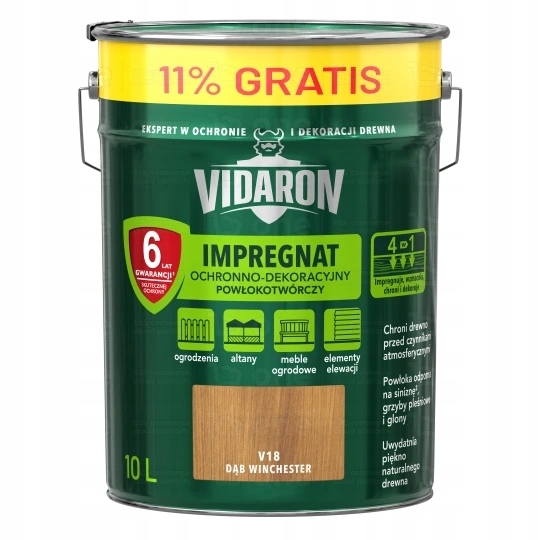 Vidaron Impregnácia Na Drevo 10L Dub Winchester V18 9L 1L 11% Darček