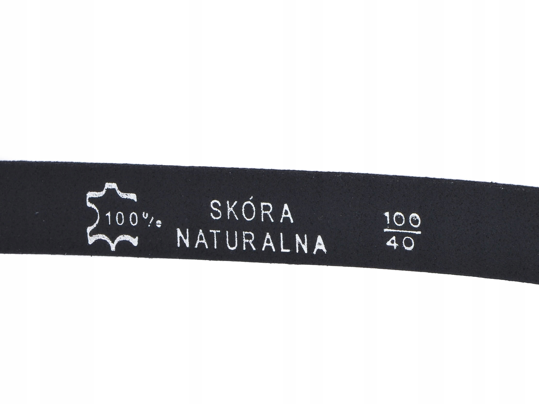 SKÓRZANY Pasek AUTOMAT garnitur jeans BRĄZ Maks. szerokość 3.5 cm