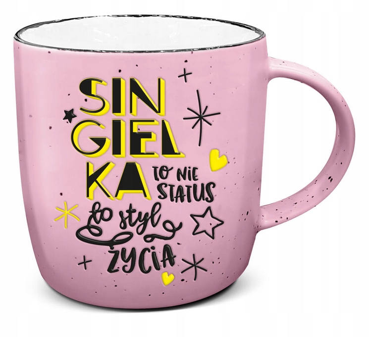 

Kubek Ceramiczny 350 ml Singiel to styl życia