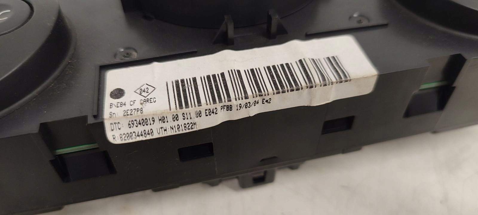 commande de climatisation alimentation d'air Renault Megane II Cabrio