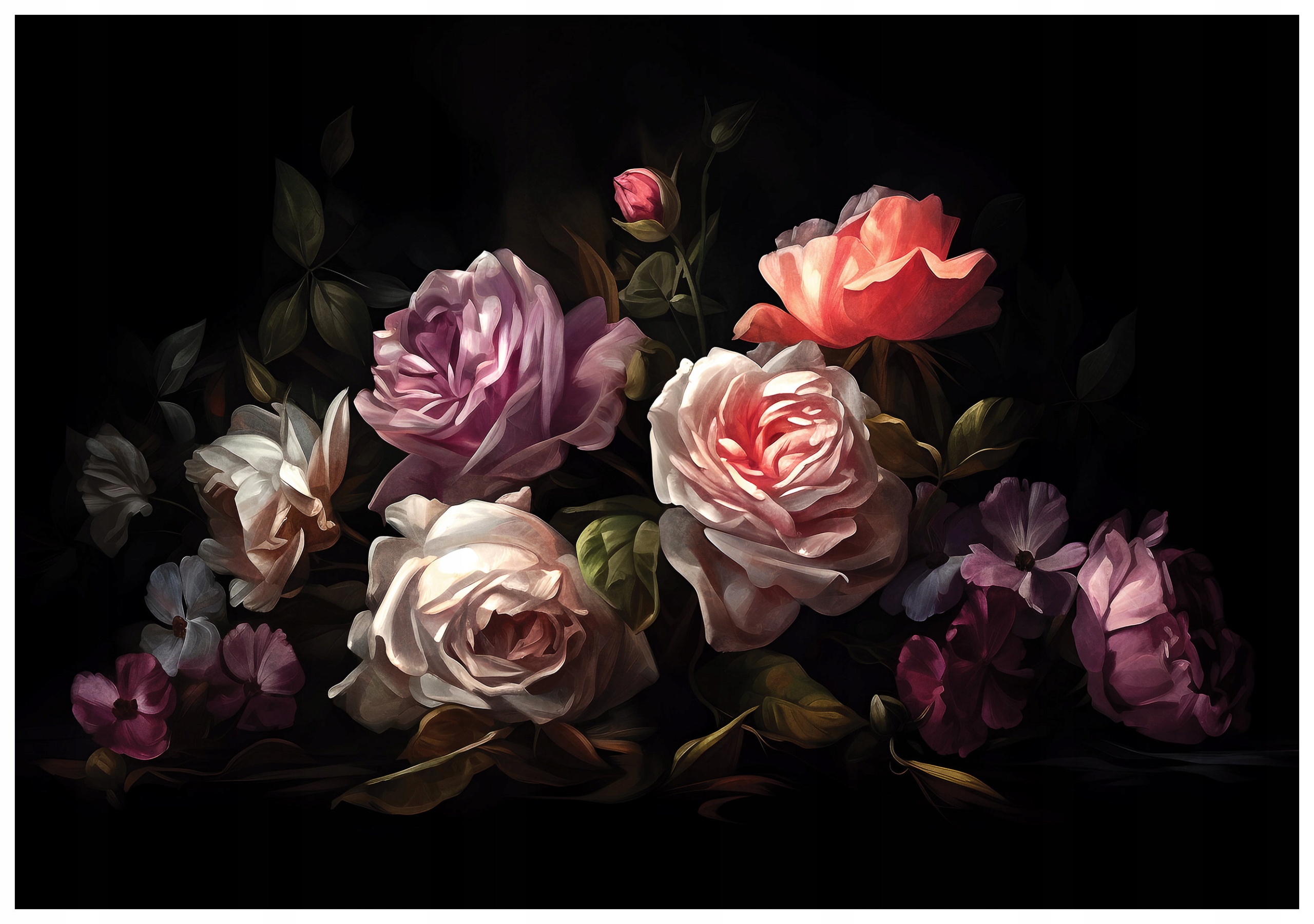 Fototapeta flizelina Růže na tmavém pozadí květiny příroda mrtvá 312x219 lepidlo