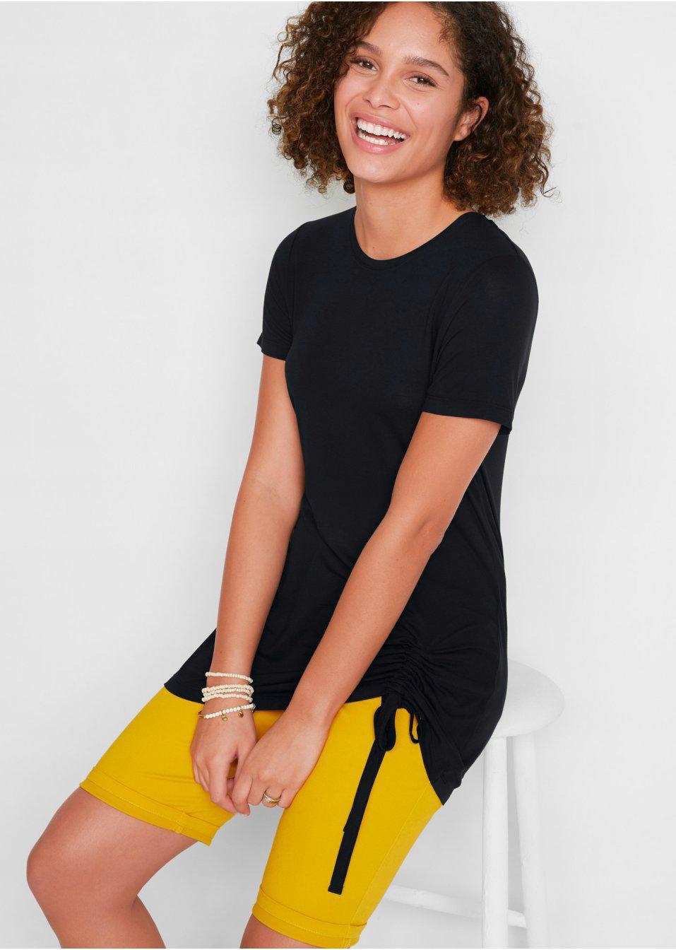 BLUZKA T-SHIRT ZE ŚCIĄGACZEM__44/46