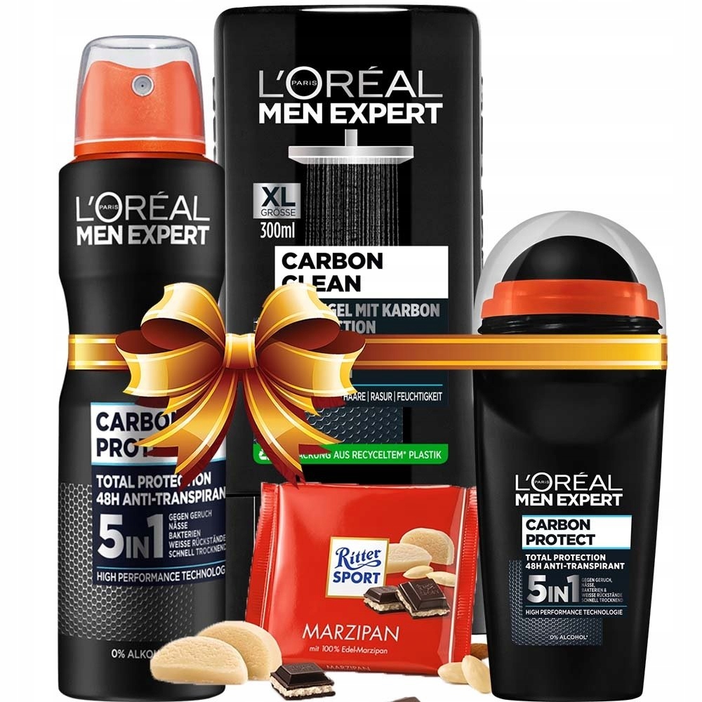 Loreal Men Carbon Sada Dárek pro muže 4ks