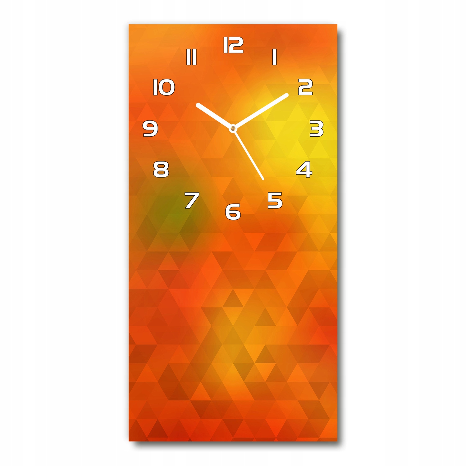 

Zegar ze szkła na ścianę Abstrakcja trójkąty 30x60