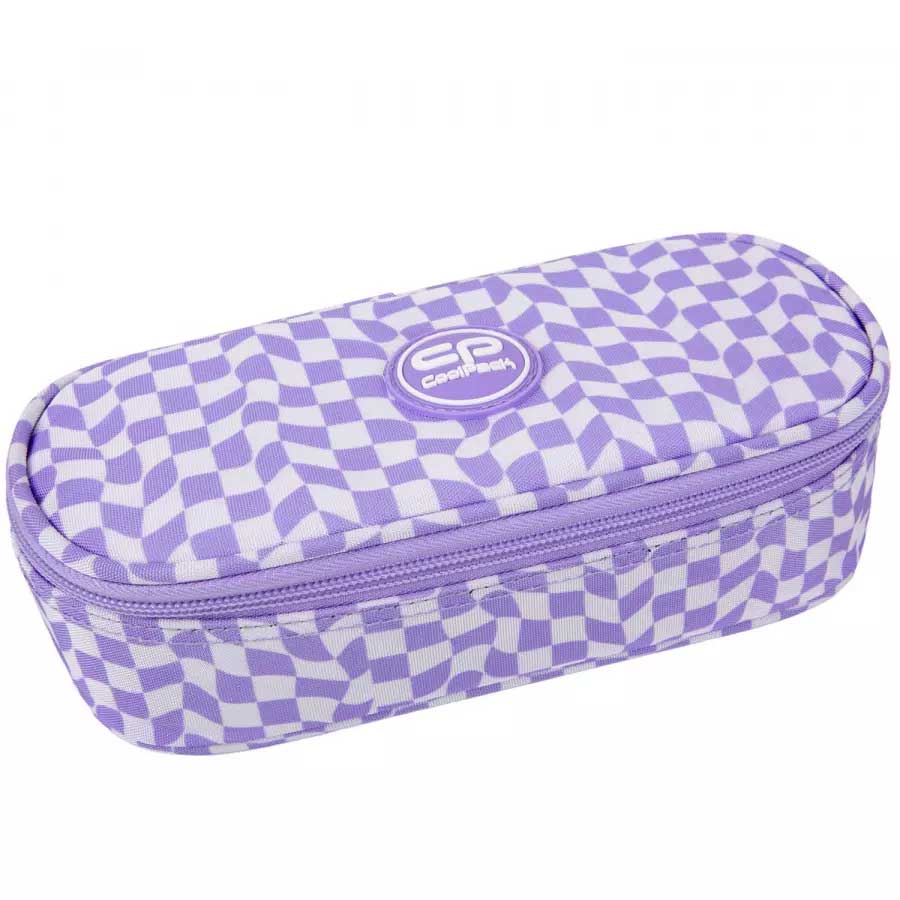 PIÓRNIK SASZETKA CAMPUS CP DLA DZIEWCZYN SZACHOWNICA FIOLETOWA FIOLETOWY