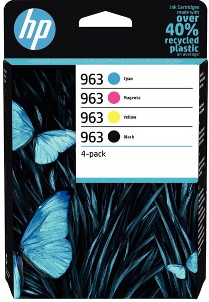 

4x org. tusze Hp 963 Cmyk Hp 9010 9020 6ZC70A