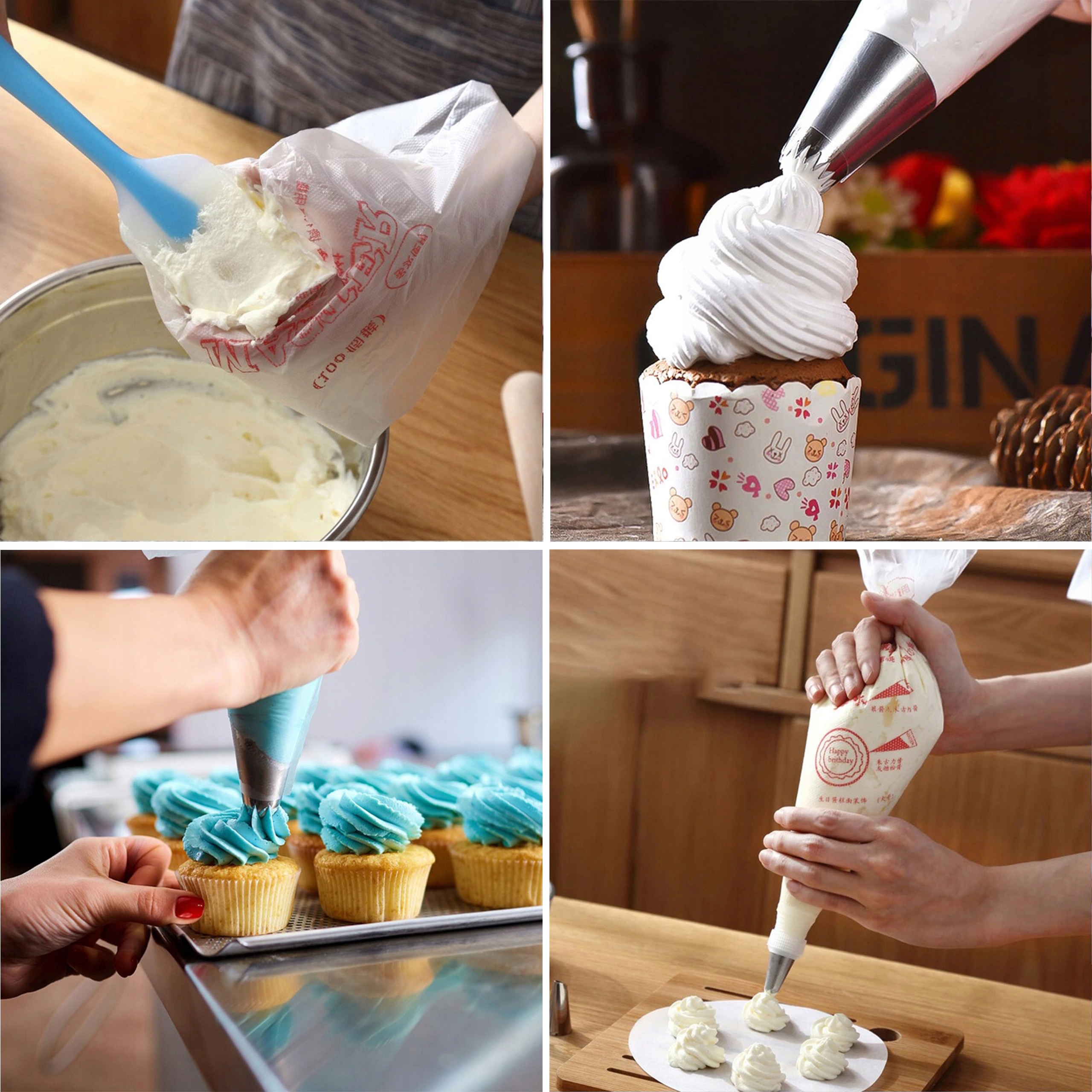 RĘKAW WOREK CUKIERNICZY MASZYNKA DO LUKRU KREMU CIASTA TORTÓW 100szt M #65 Marka Master