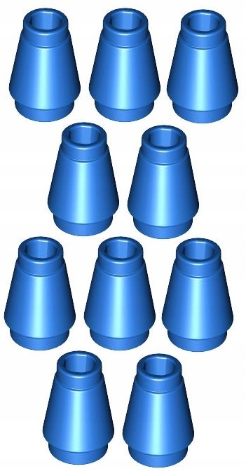 

Lego Stożek 1x1 Niebieski (4589/59900/4529235) x10