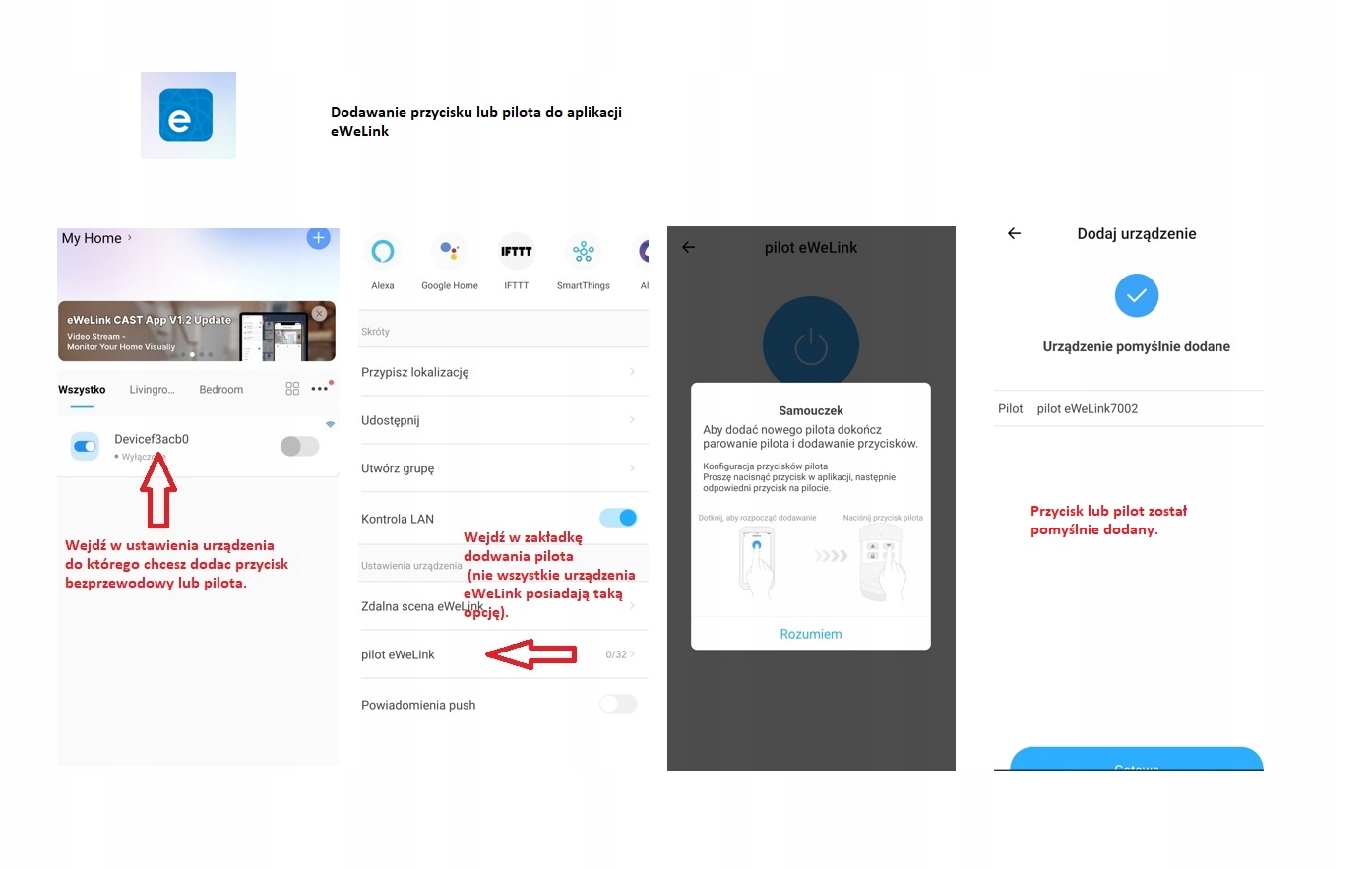 PILOT BEZPRZEWODOWY RC6 eWeLink ATLO RC6 EWELINK Rodzaj inny