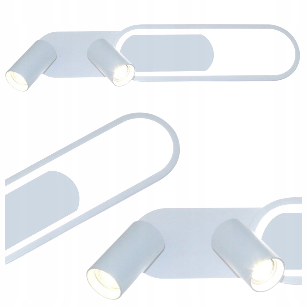 Spot Parma 2 Dlhý Biely 2XGU10 Led Cct