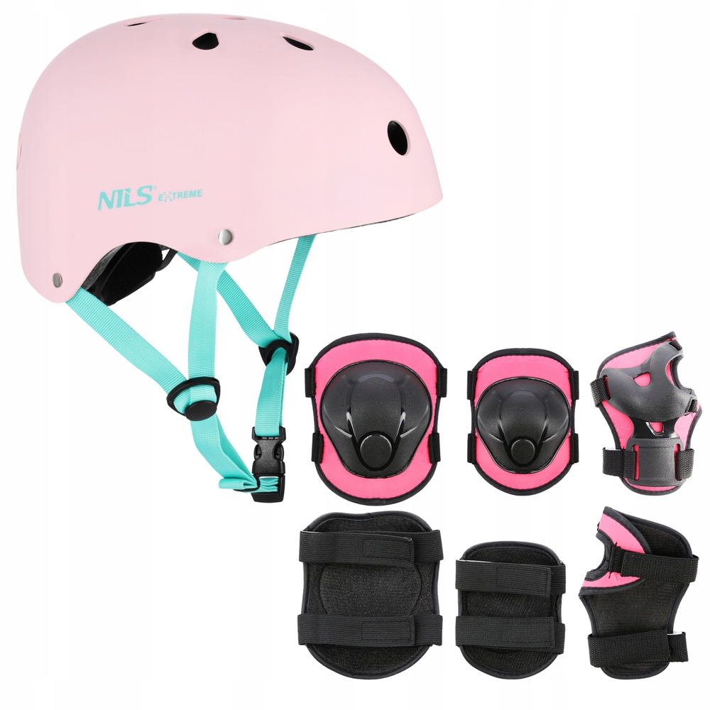 Kask Rowerowy Dziecięcy Regulowany Ochraniacze Na Rolki Hulajnogę r. S