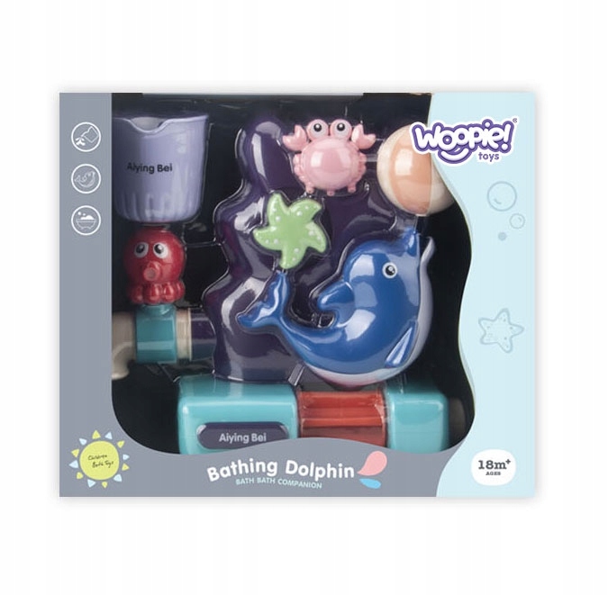 ZABAWKA WODNA DO KĄPIELI DO WANNY DLA DZIECI Delfinek Kubeczek LANIE WODĄ Wiek dziecka 18 m +