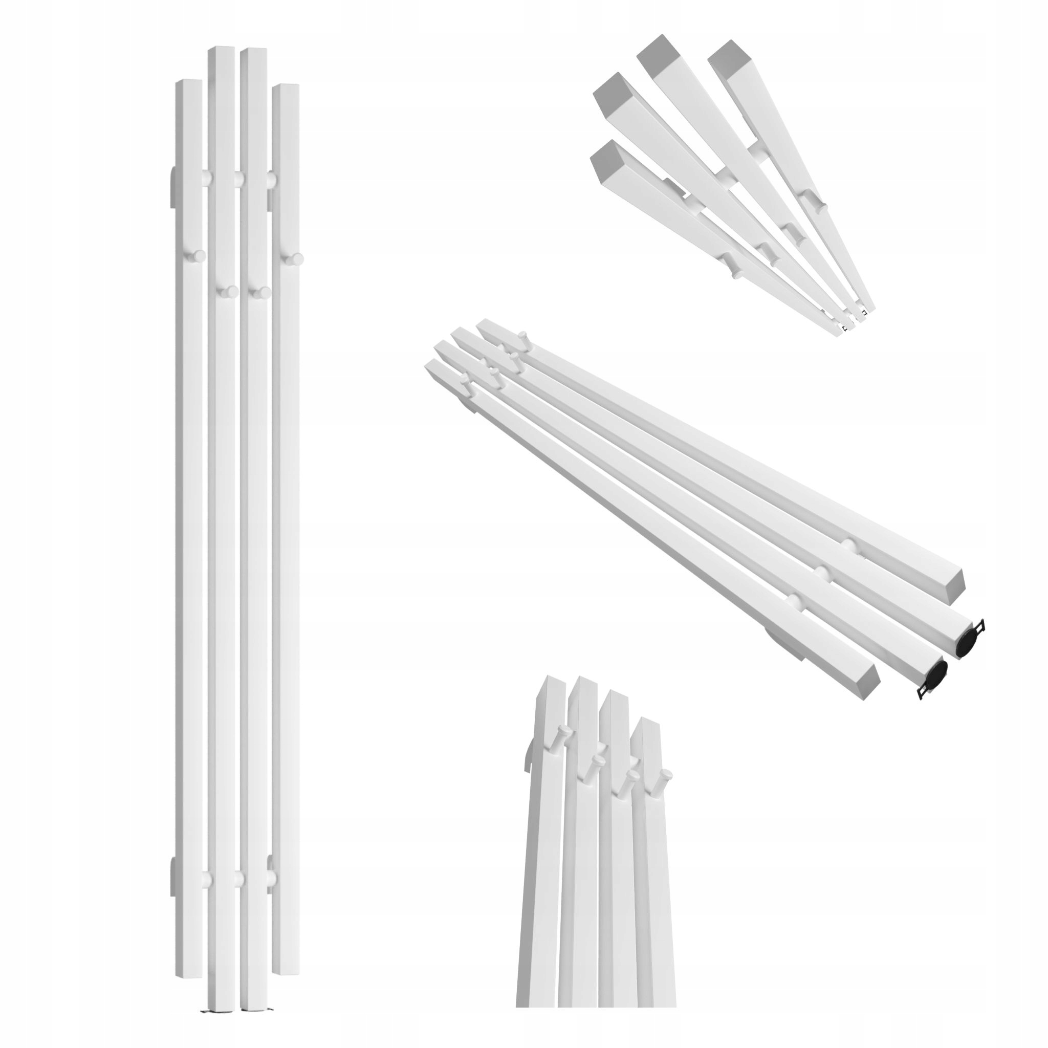 Dekorativní radiátor Bigben Hook 120x18 bílá matná struktura