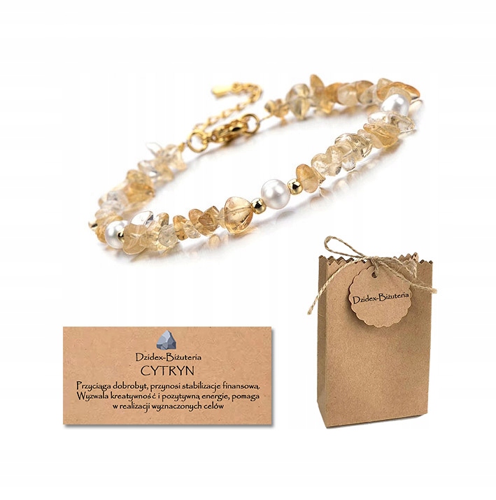 Bransoletka Perła Słodkowodna Cytryn