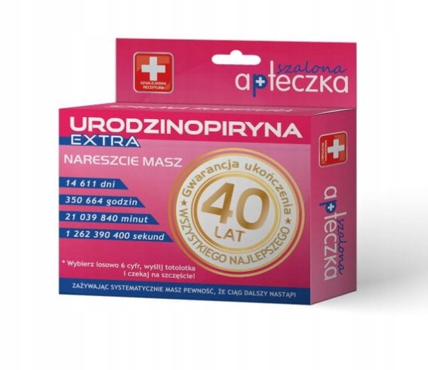 

zabawne tabletki 40 urodziny dla kobiety