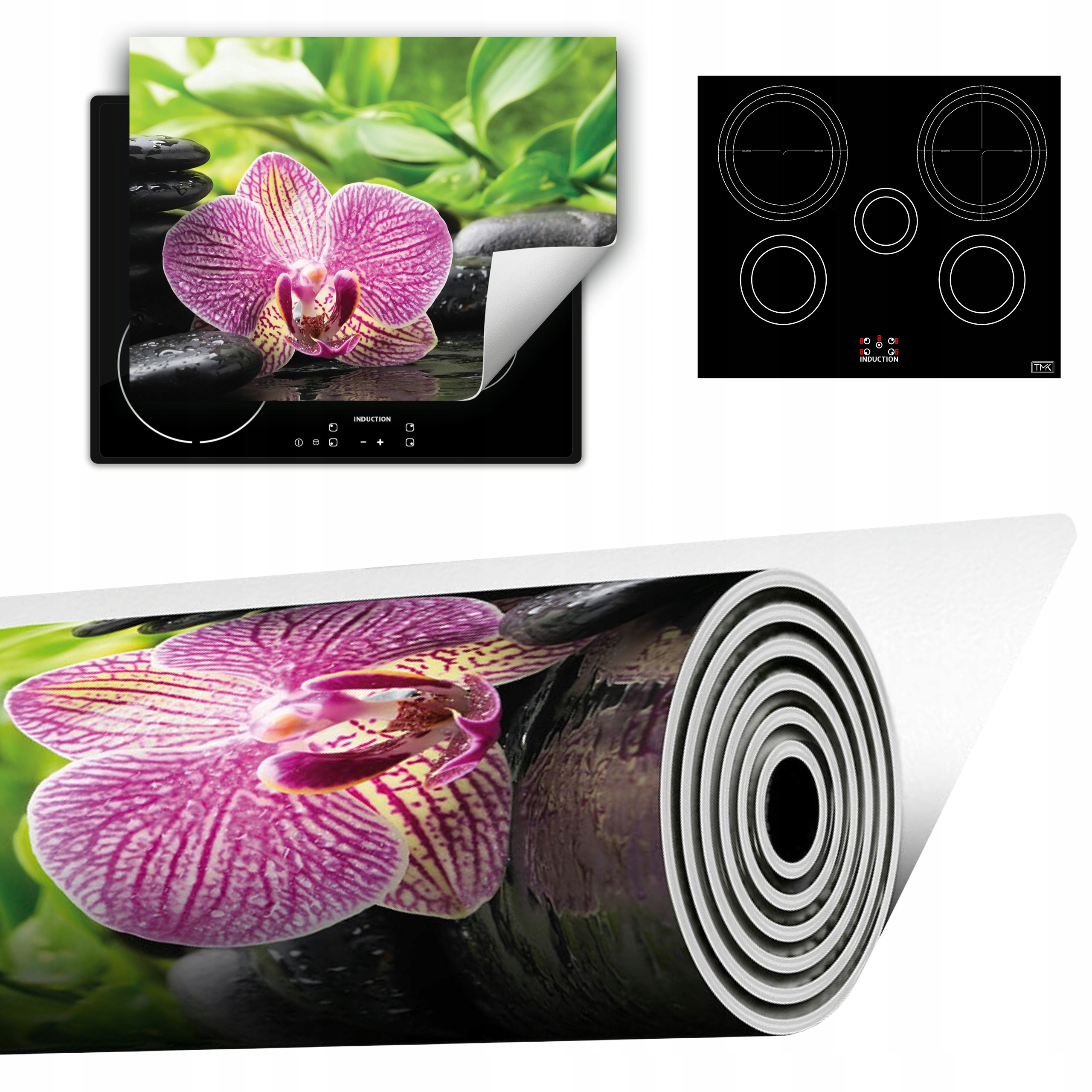 Vinylová Podložka Do Kuchyně Více Místa 70x52 zelená orchidej