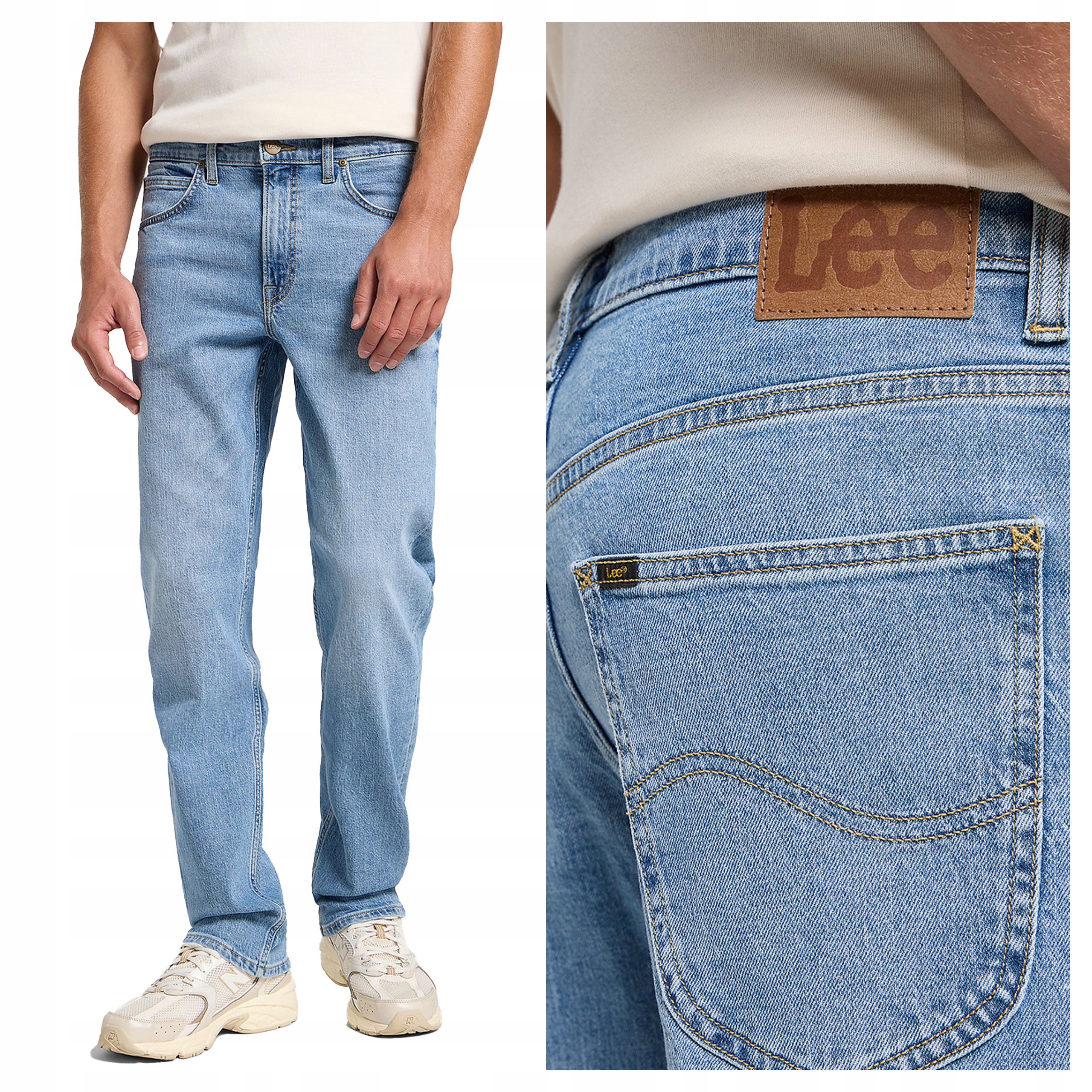 Lee Brooklyn Straight W36 L30 Pánské džínové kalhoty džíny Proste W38 L30