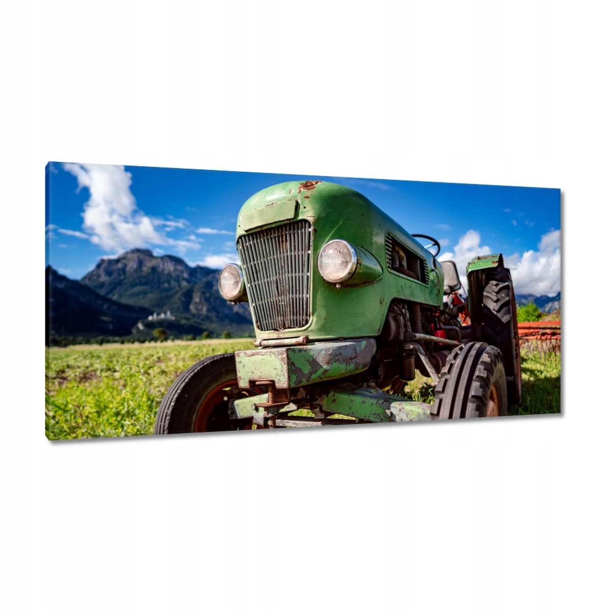 Obrazy 115x55 Historický traktor pole