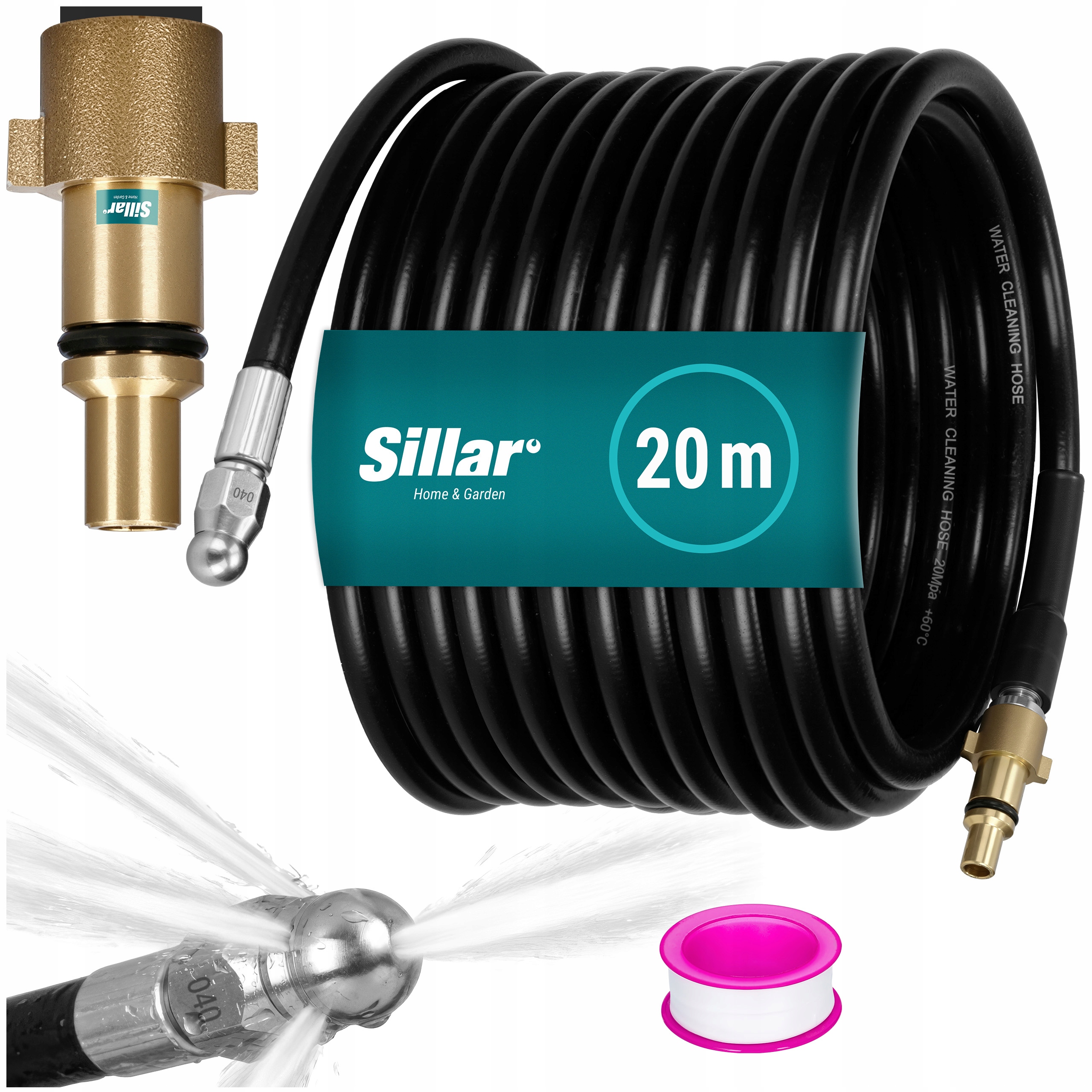 Wąż Sillar do czyszczenia kanalizacji rur do myjki Stihl Nilfisk Husqvarna