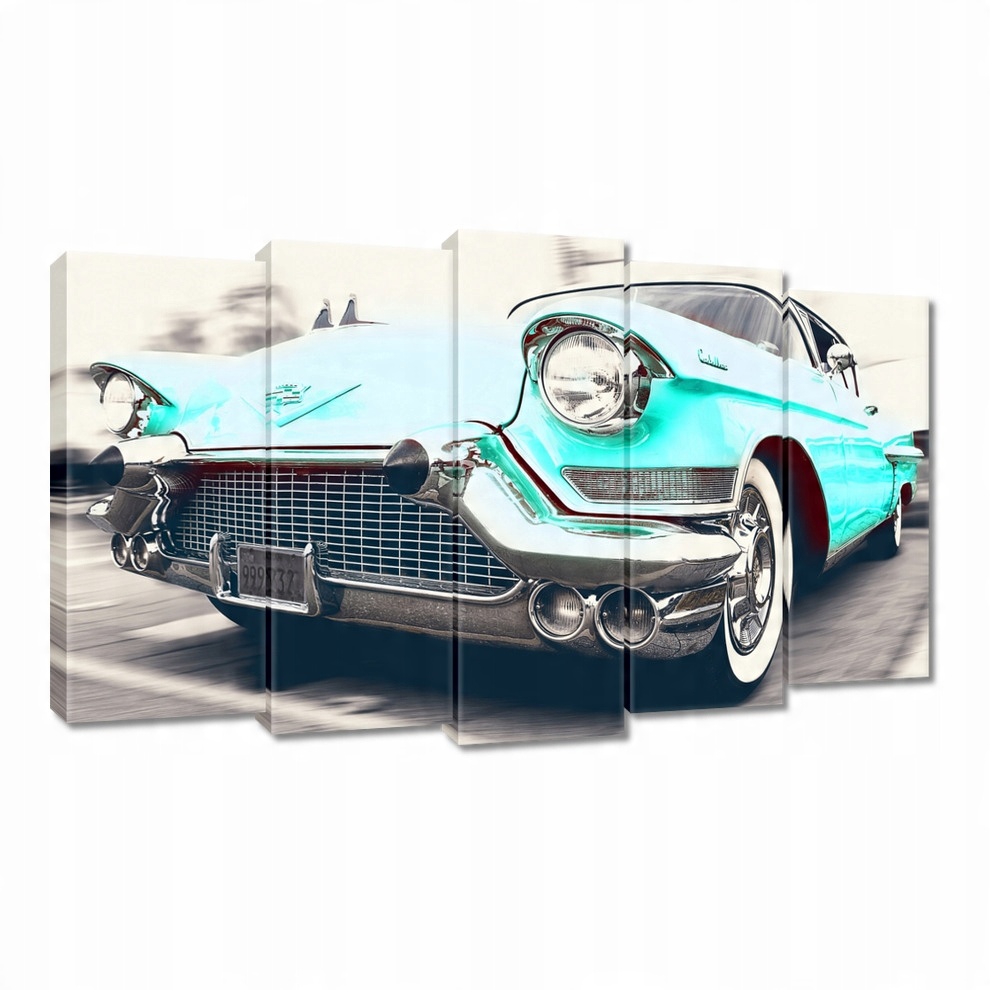 

Obrazy 100x60 Turkusowy Cadillac