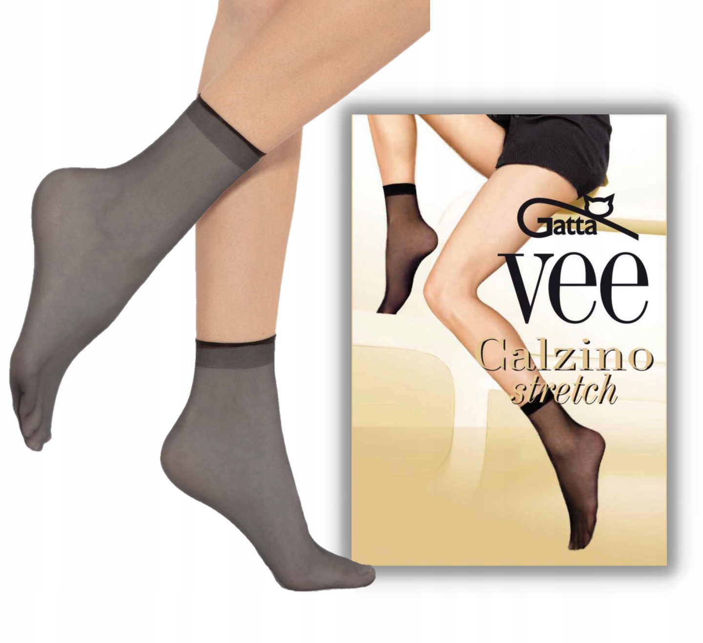 

Skarpetki stretch Gatta damskie Vee 2 pary grafit