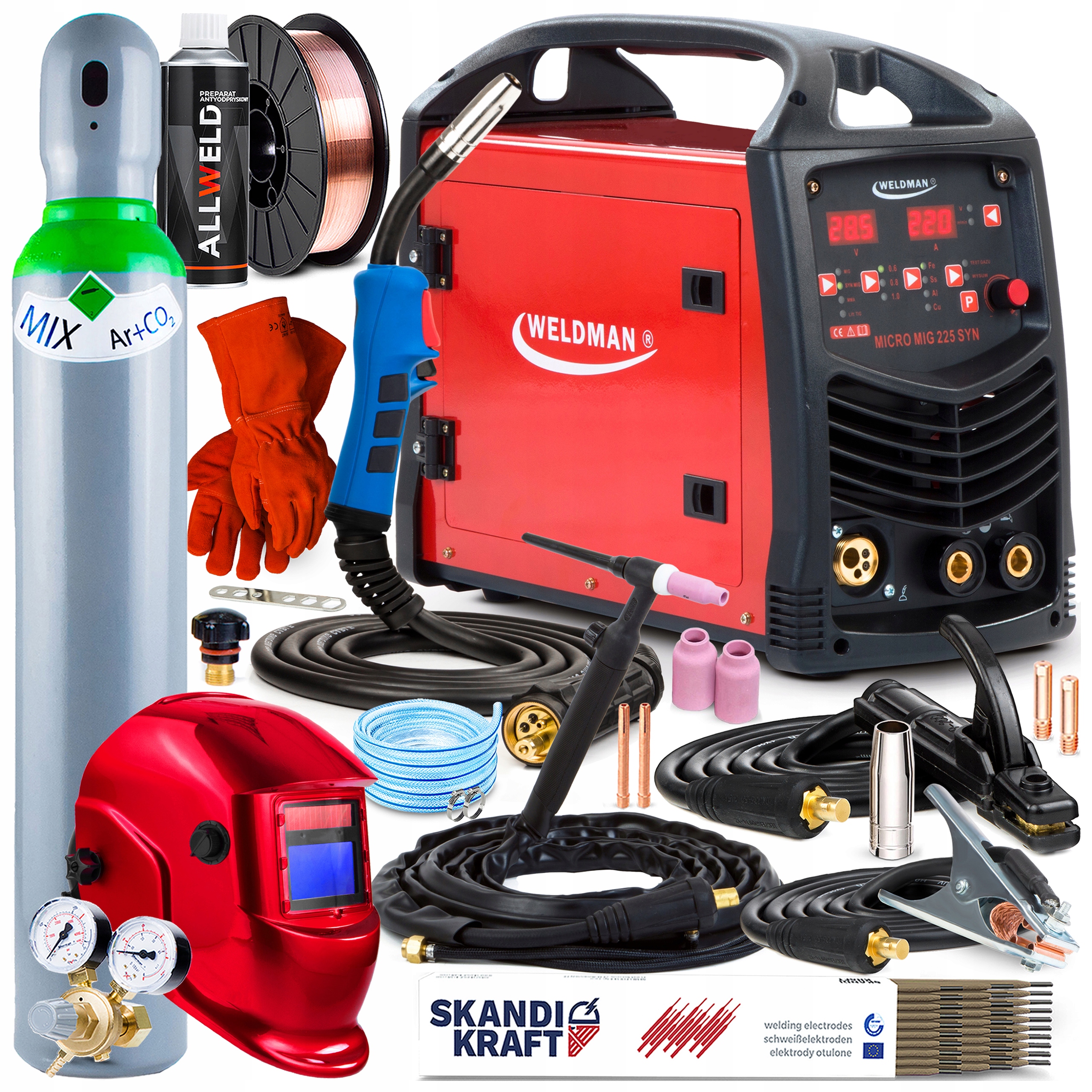 Invertorová Svářečka Weldman Micro Mig 225 Synergie Mma Tig Igbt