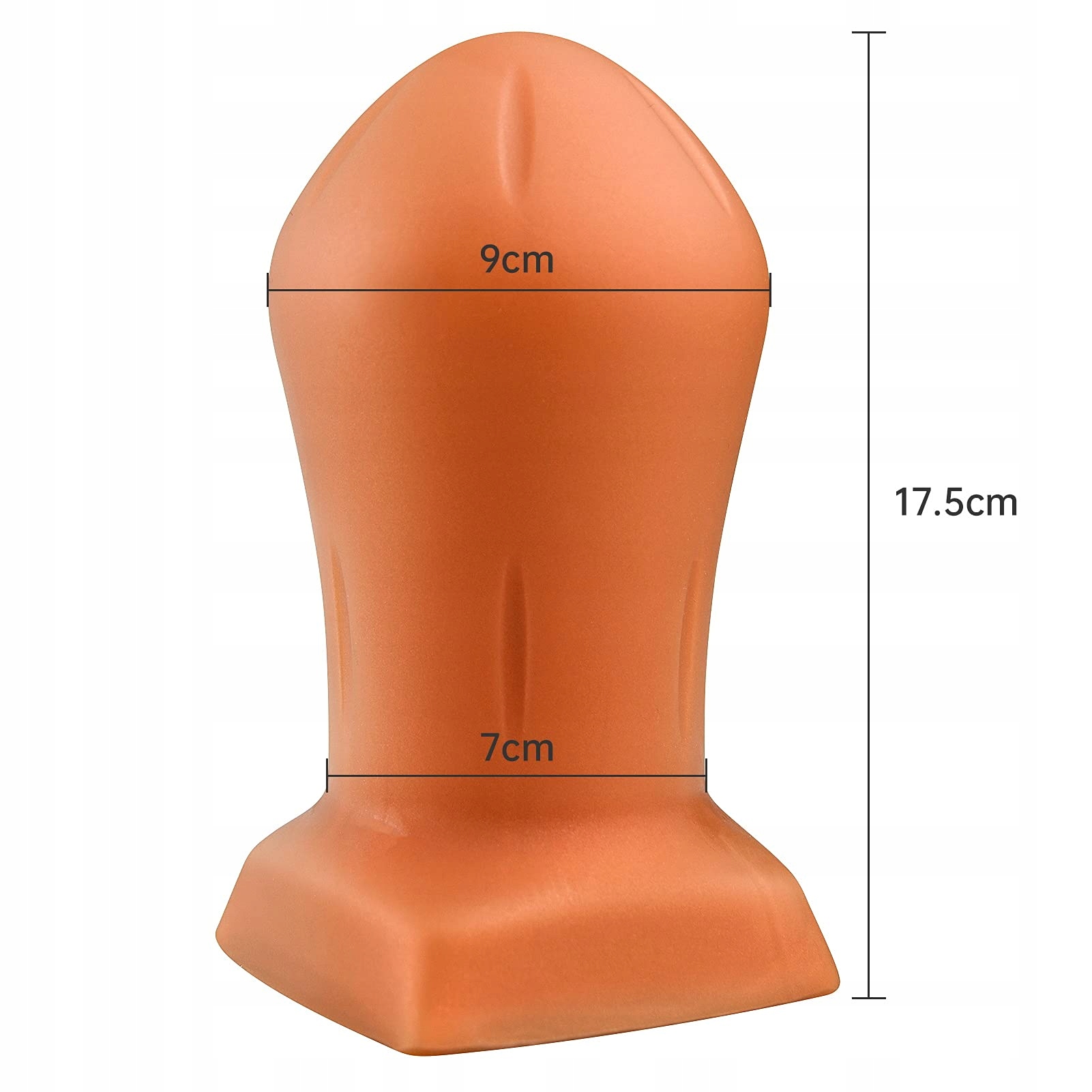 ROLUCK Złoty Duży Korek Analny Silikonowy 17.5x9 cm Zestaw Zabawek — miniatura 2